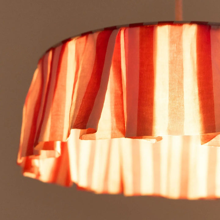Nododinoz Vibes Pendant Lampshade in Red Stripes 40cm