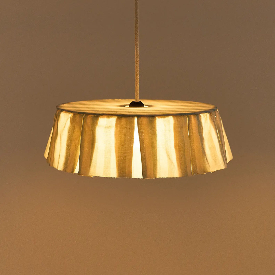 Nododinoz Vibes Pendant Lampshade in Turquoise Stripes 40cm