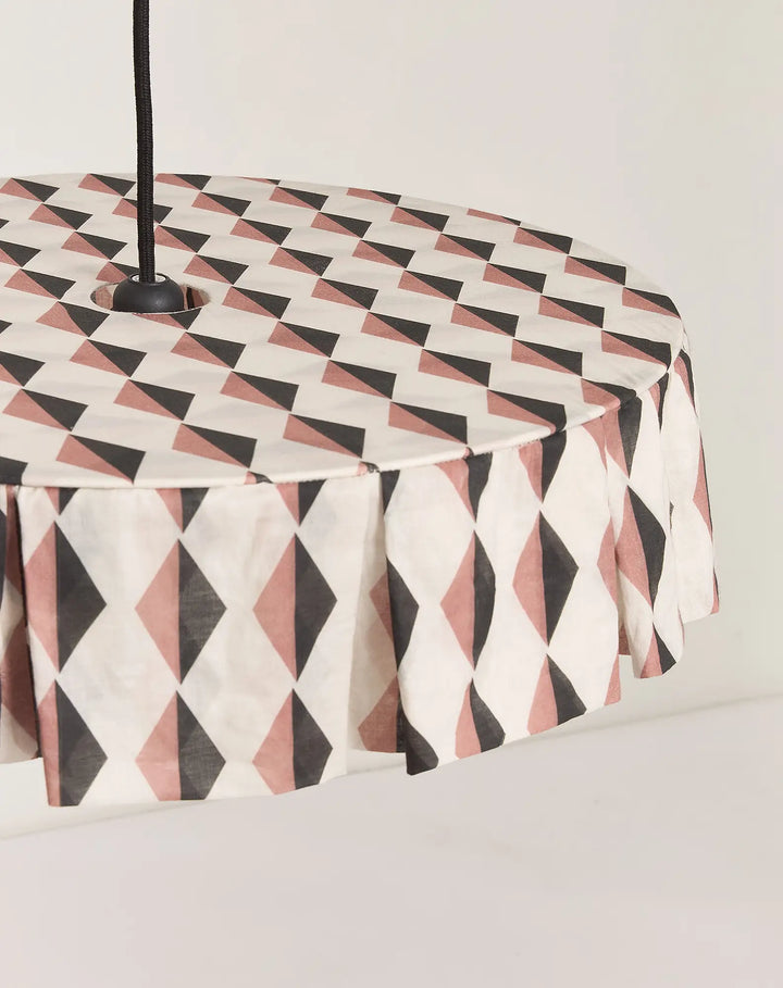 Nododinoz Vibes Lampshade in Auburn Black Harlequin 50cm