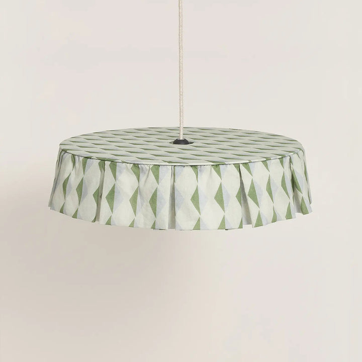 Nododinoz Vibes Lampshade in Green Blue Harlequin 50cm