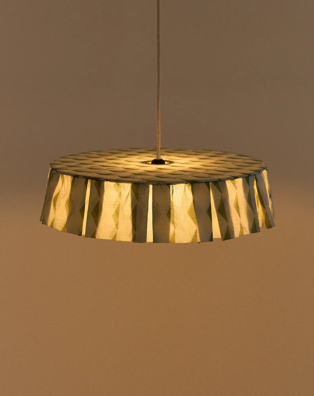 Nododinoz Vibes Lampshade in Green Blue Harlequin 50cm