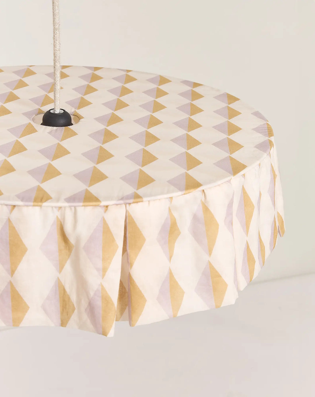 Nododinoz Vibes Lampshade in Mustard Lilac Harlequin 50cm