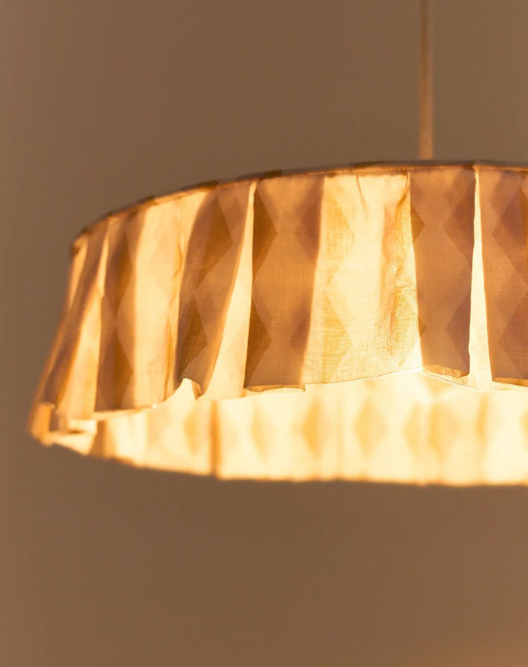 Nododinoz Vibes Lampshade in Mustard Lilac Harlequin 50cm