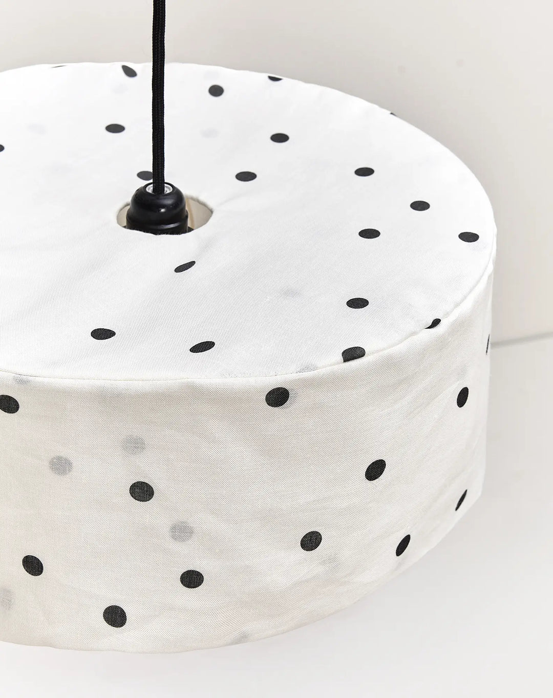Nododinoz Vibes Linen Lampshade in Black Dots 40cm