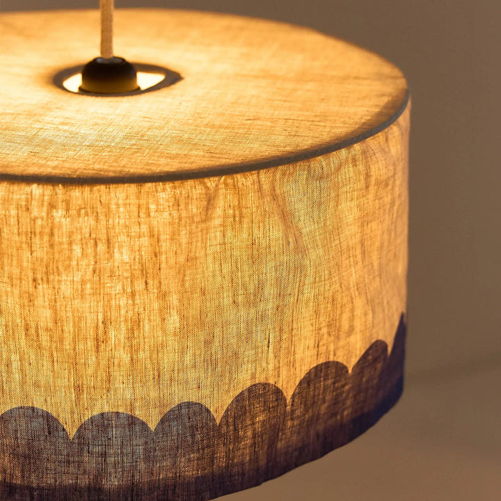 Nododinoz Vibes  Linen Lampshade in Blue 40cm