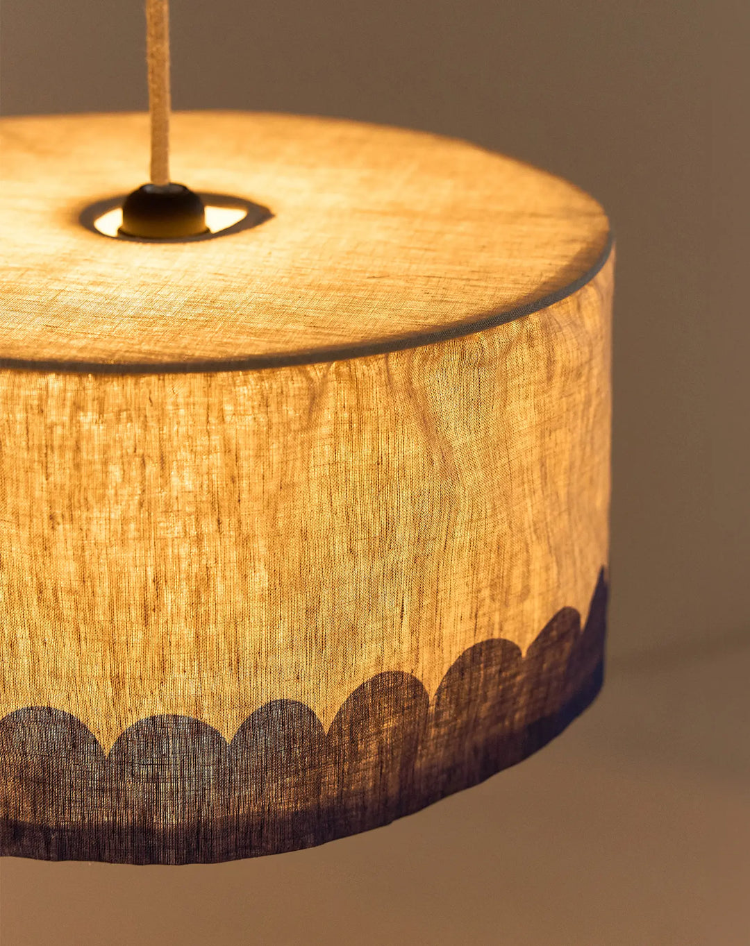 Nododinoz Vibes Linen Lampshade in Green 40cm