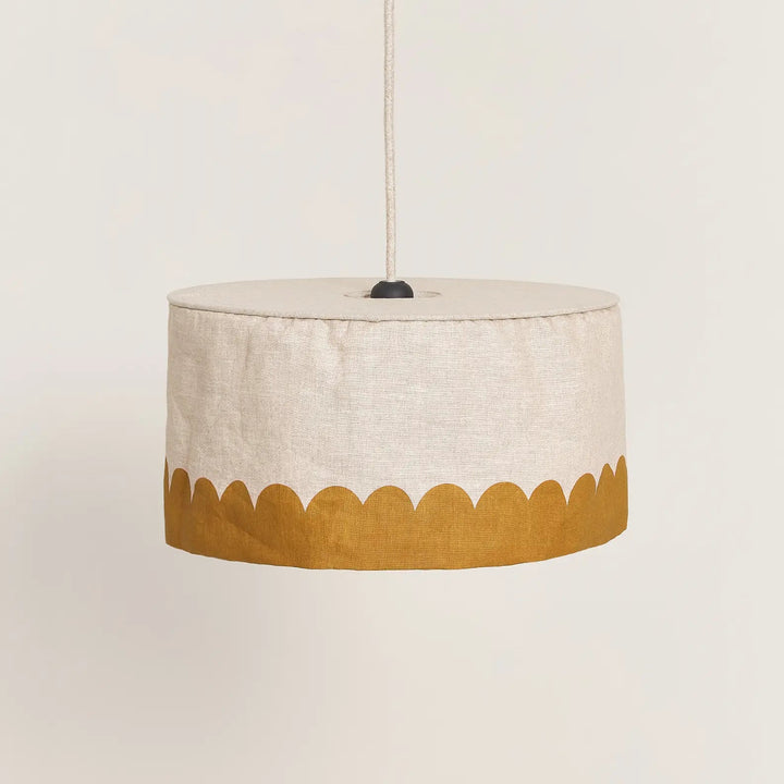 Nododinoz Vibes Linen Lampshade in Mustard 40cm