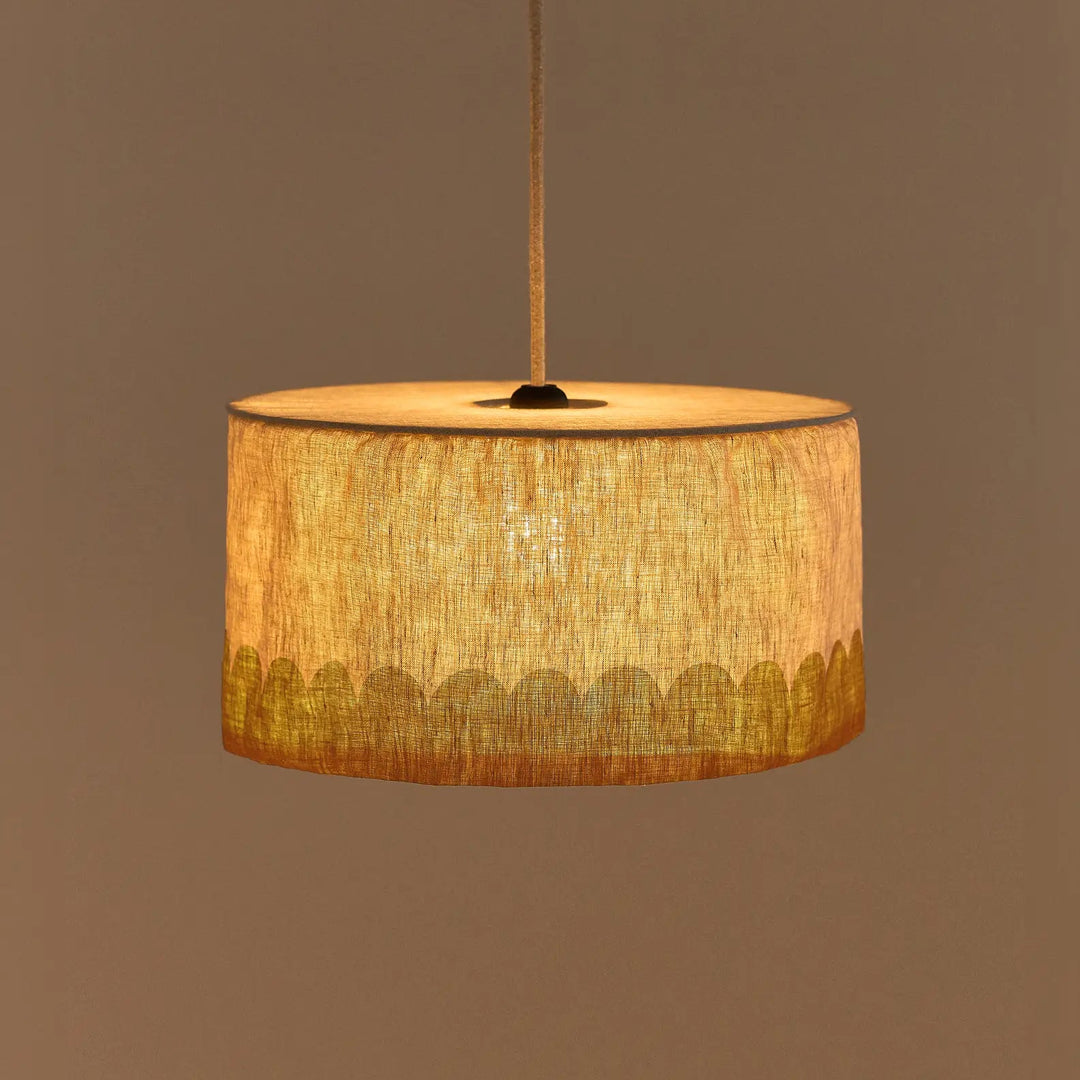 Nododinoz Vibes Linen Lampshade in Mustard 40cm