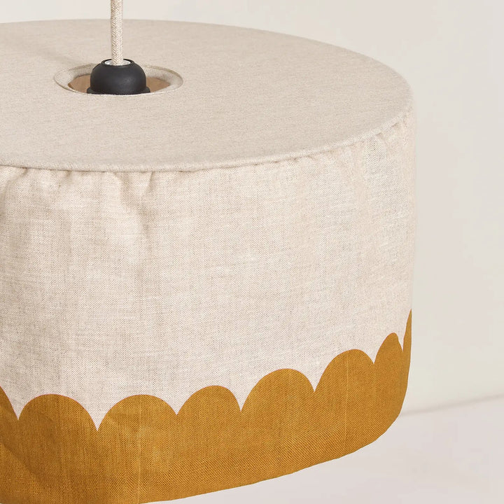 Nododinoz Vibes Linen Lampshade in Mustard 40cm