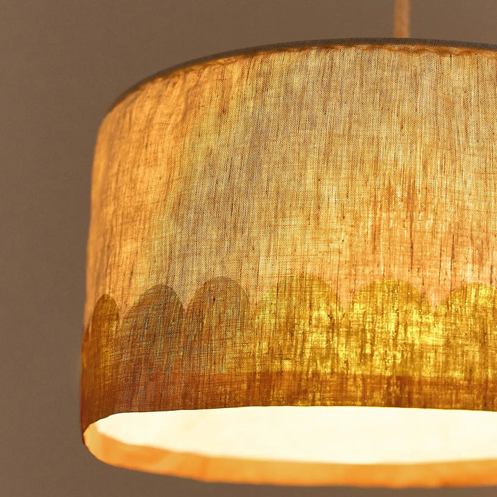 Nododinoz Vibes Linen Lampshade in Mustard 40cm