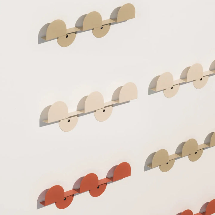 Nobodinoz Lacquered Steel Wall Coat Rack in Ivory