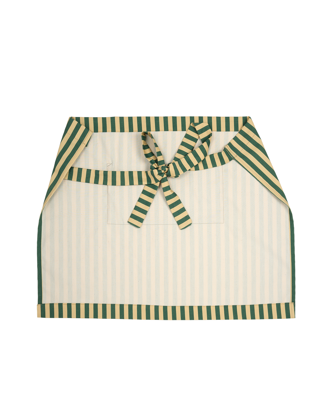 Nododinoz Waist Apron in Dark Green Stripes
