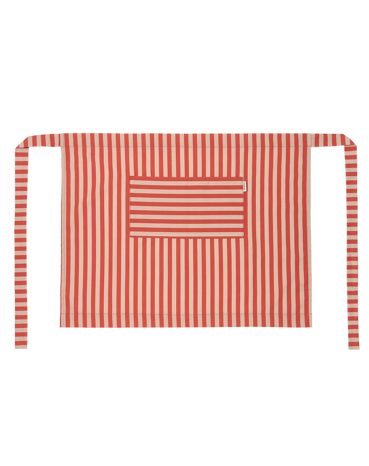 Nododinoz Waist Apron in Red Stripes