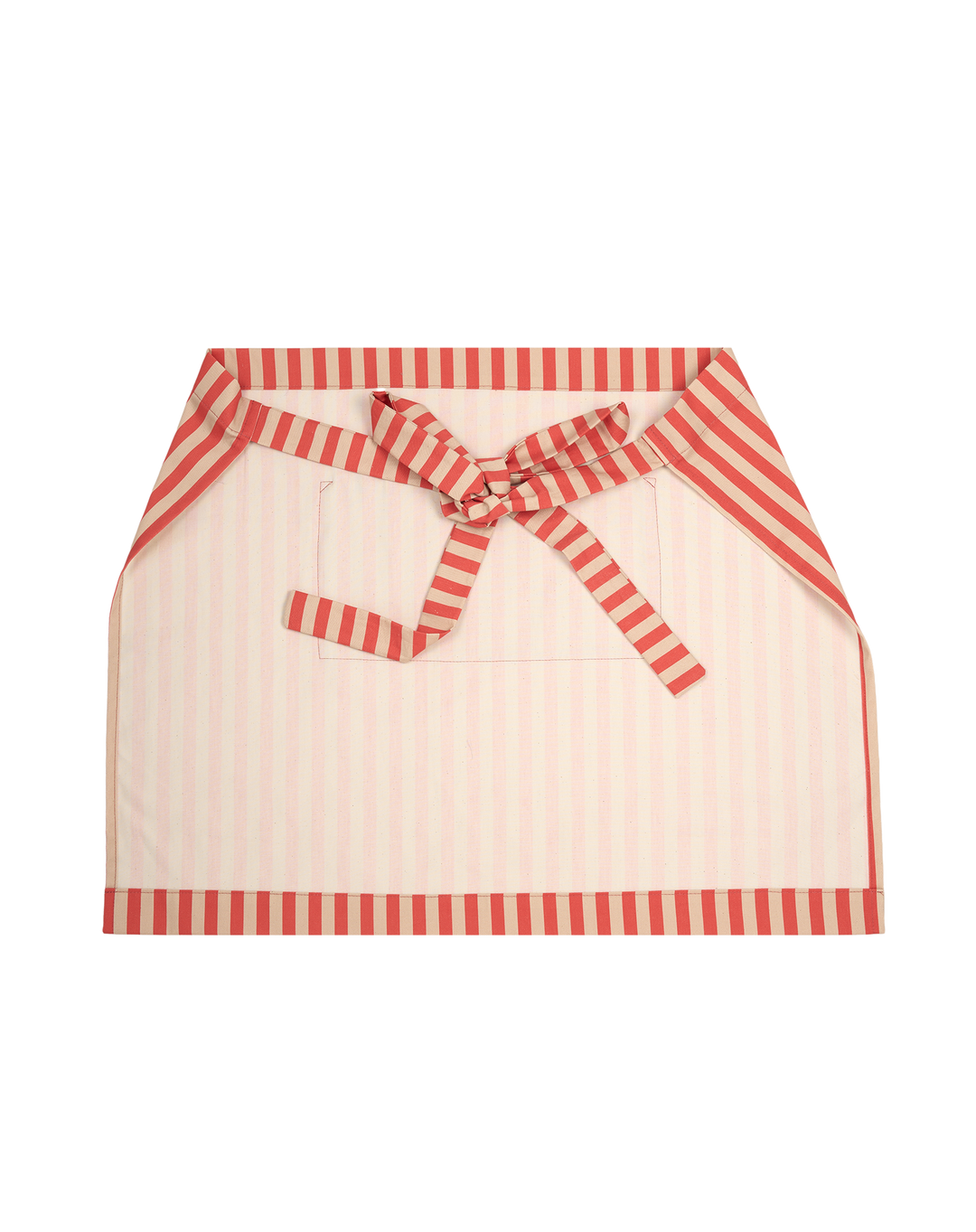 Nododinoz Waist Apron in Red Stripes