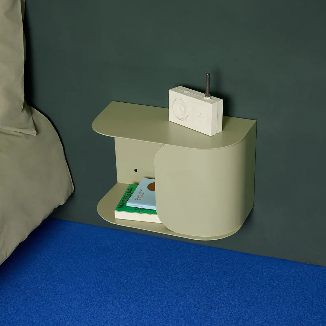 Nobodinoz Steel Wall Bedside Table in Sage Green - PRE ORDER