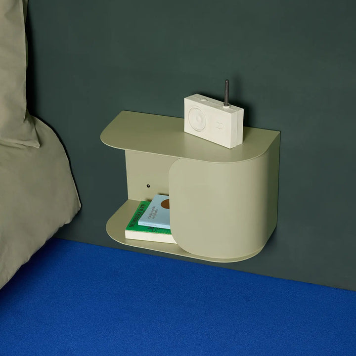 Nobodinoz Steel Wall Bedside Table in Sage Green - PRE ORDER