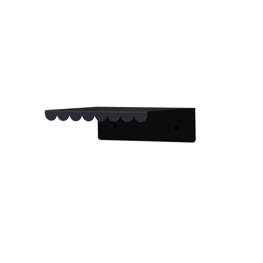 Nobodinoz Lacquered Steel Wall Shelf Small in Black