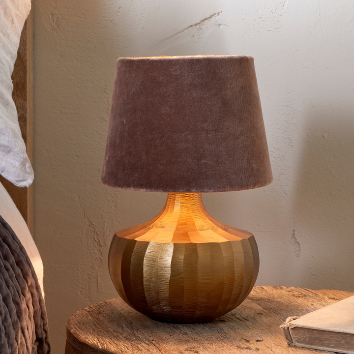 Sakiti Cast Aluminium Table Lamp in Antique Brass