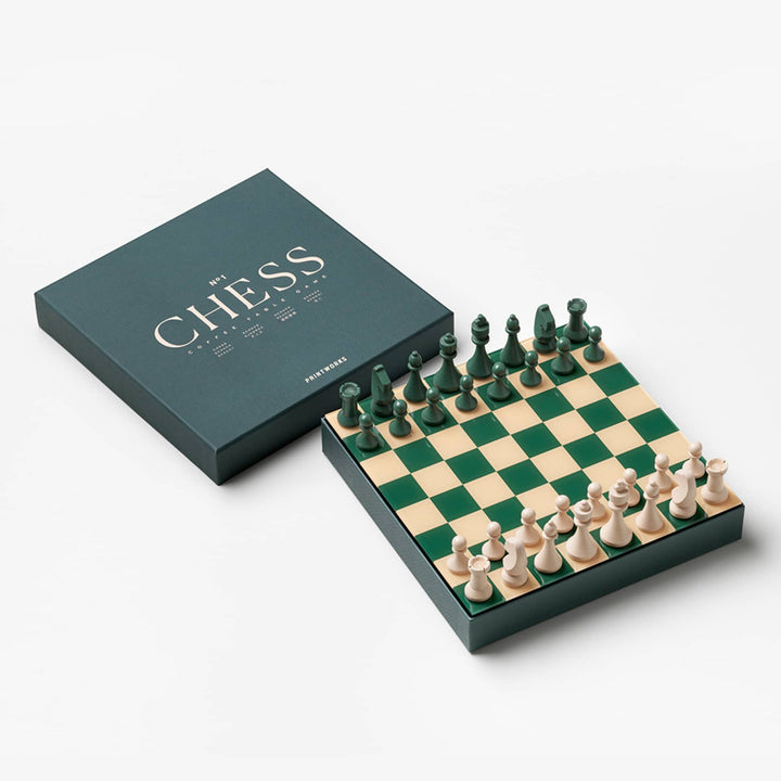 Printworks Classic Art of Chess Game Dark Green