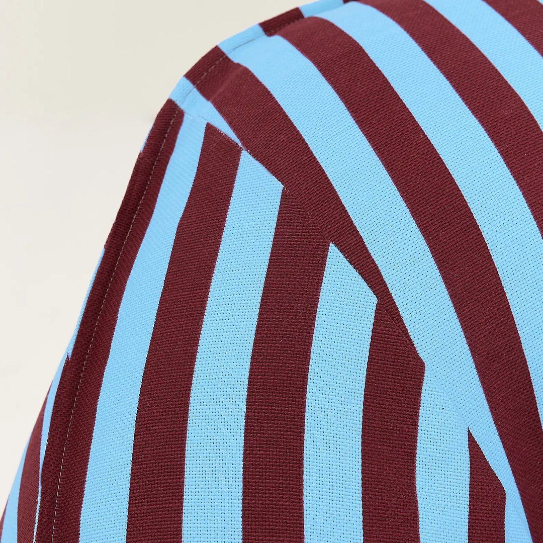 Ziggy Adult Armchair Beanbag in Burgundy Blue Stripes
