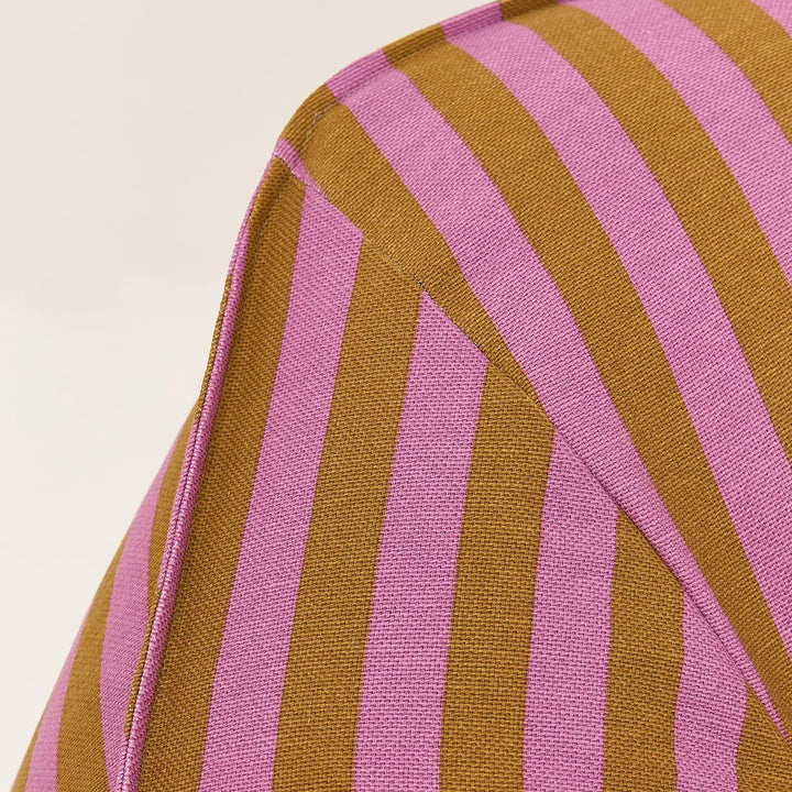 Ziggy Adult Armchair Beanbag in Pink Curry Stripes