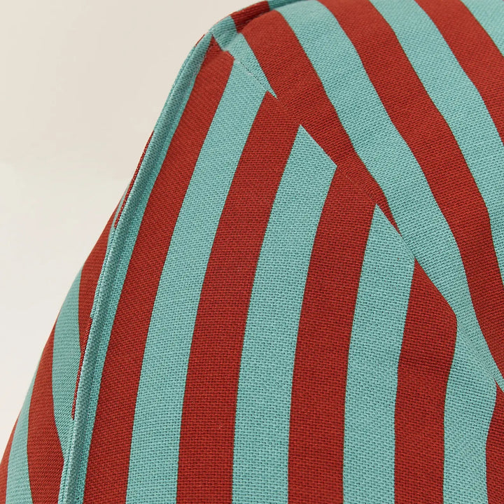 Ziggy Adult Armchair Beanbag in Red Teal Green Stripes