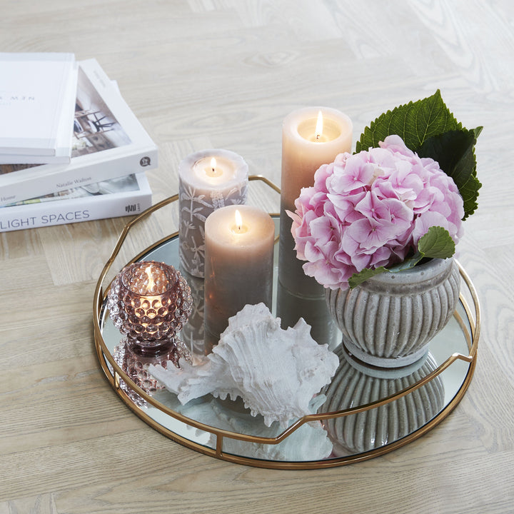 Dusky Pink Lucia fyrfadsstage