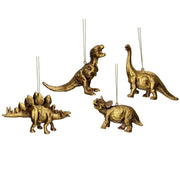 Antiqued Gold Dinosaur Tree Decoration