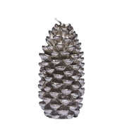 Christmas Pinecone Candle - Silver