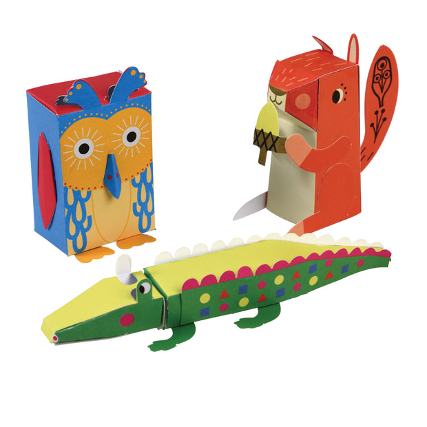 Ensemble de huit kits de modèles d'animaux 3D