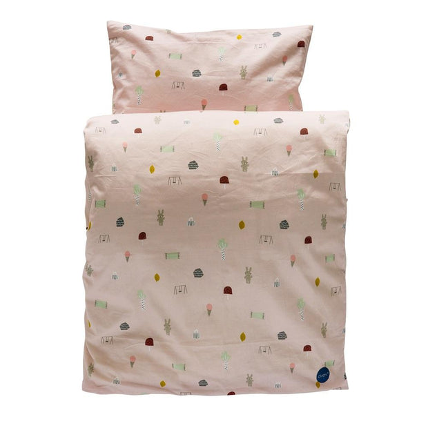 Pink Ice Cream Girl's Duvet and Pillowcase Set