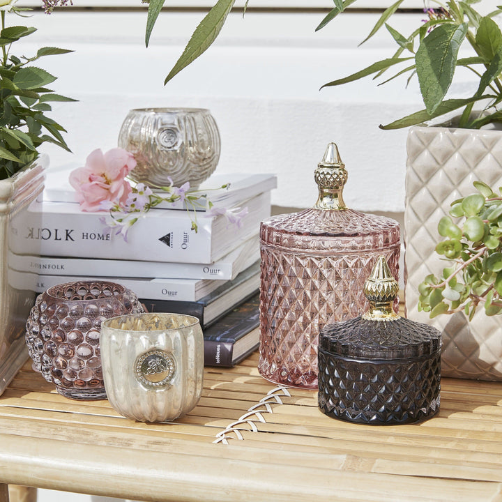 Koksgrå presseglaskrukke