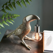 Silver Toucan Statement Lamp