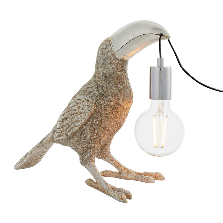 Silver Toucan Statement Lampe