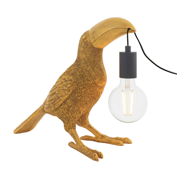 Lampe de table Toucan dorée
