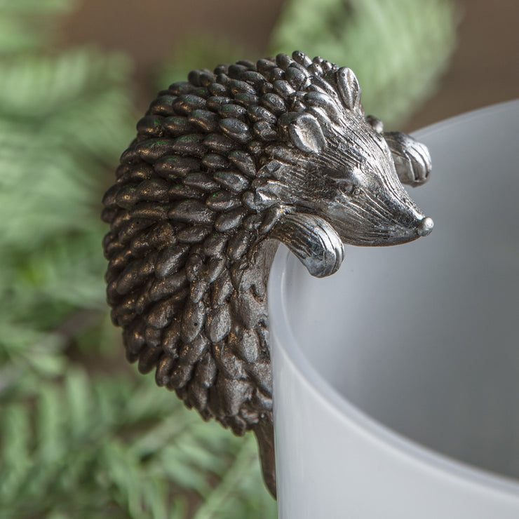 Silver Hedgehog Pot Hanger Decoration