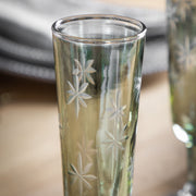 Set Of Four Lustre Star Champagne Flutes