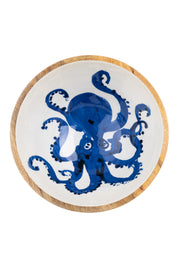 Octopus Wooden Serving Bowl