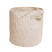 Quilted Cream Toy Basket by Sebra
