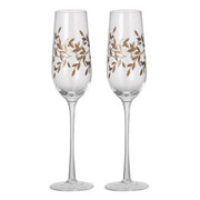 Pair Of Gold Gilded Champagne Flutes