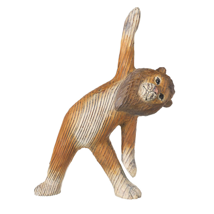 Yoga Pose Wooden Lion Ornament