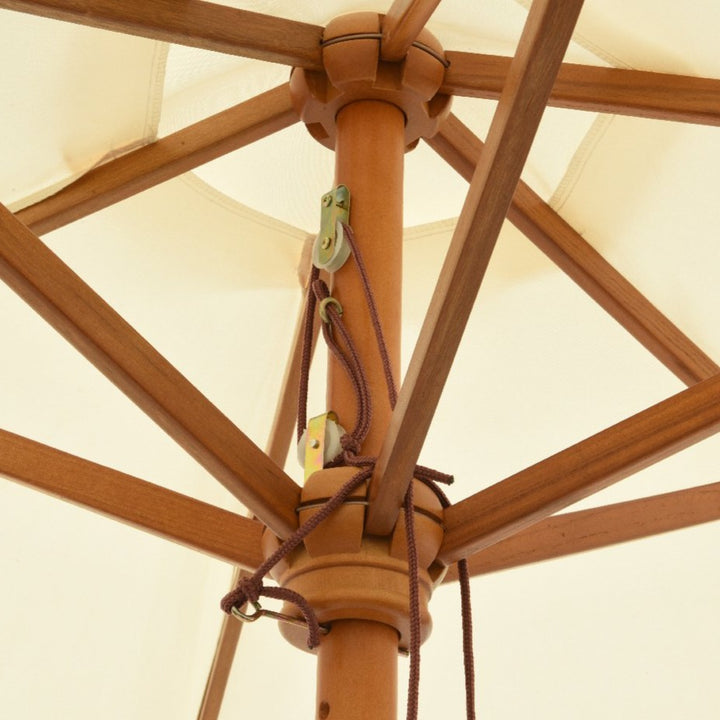 Parasol med kvastbeklædning