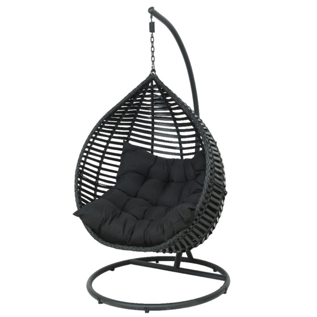Milano Teardrop Egg Chair - Black