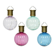 Set of Four Multi-coloured Solar Light Bulbs