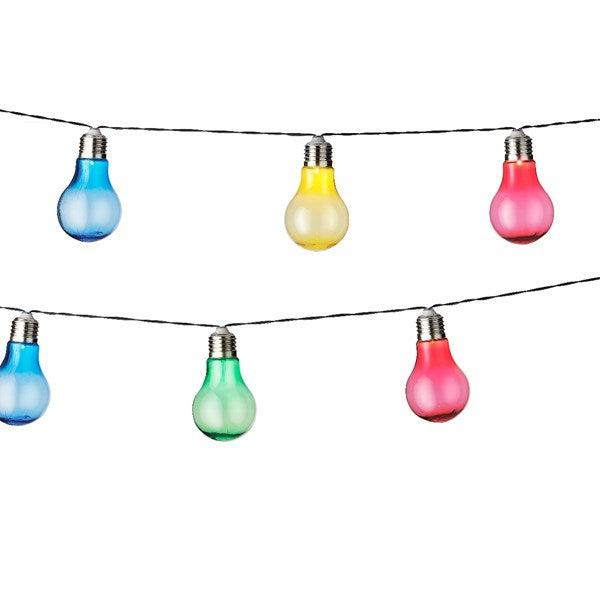 Guirlande d'ampoules multicolores à énergie solaire LED