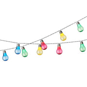 LED Solar Powered Multi-Coloured Bulb String