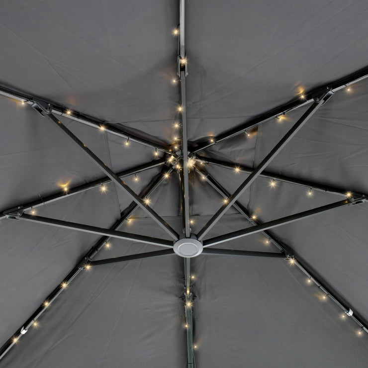 LED solar parasol lys