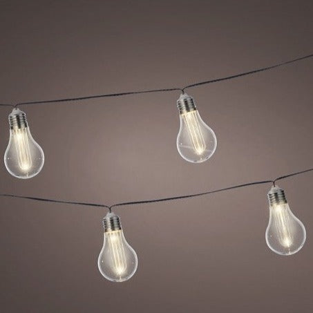 String af 10 solar glødelamper udendørs lys