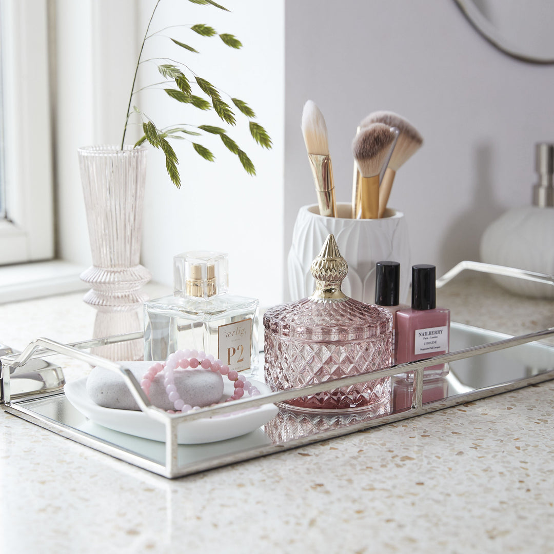 Rose Pink presset glaskrukke