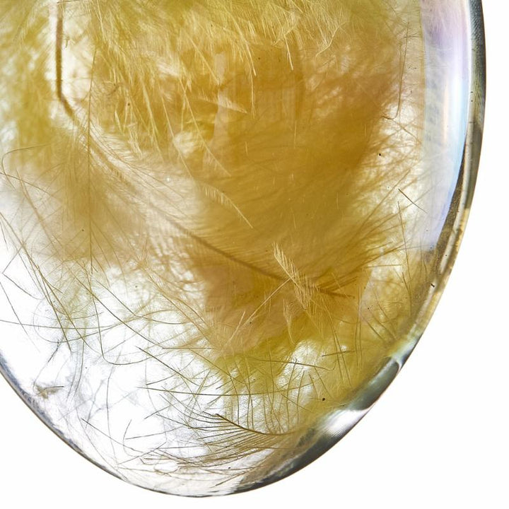 Fjerfyldt glas hængende æg